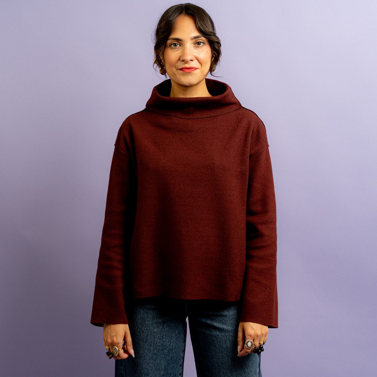 Maglione collo a ciambella bordeaux -  - Le Conturbanti Concept Store