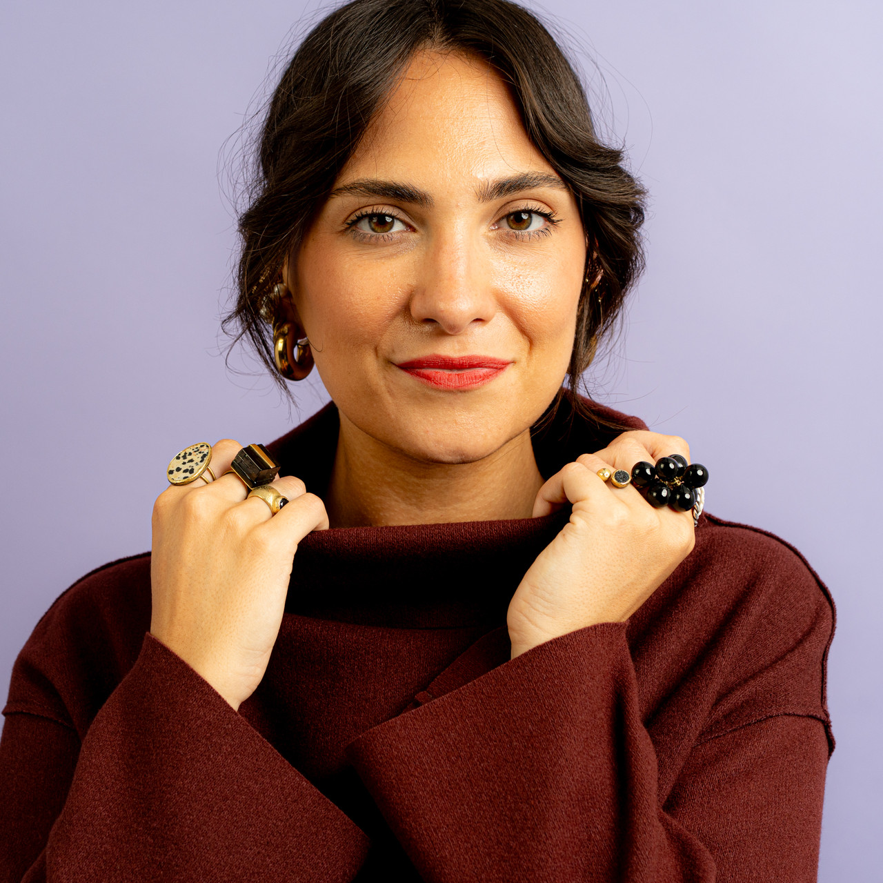 Maglione collo a ciambella bordeaux -  - Le Conturbanti Concept Store