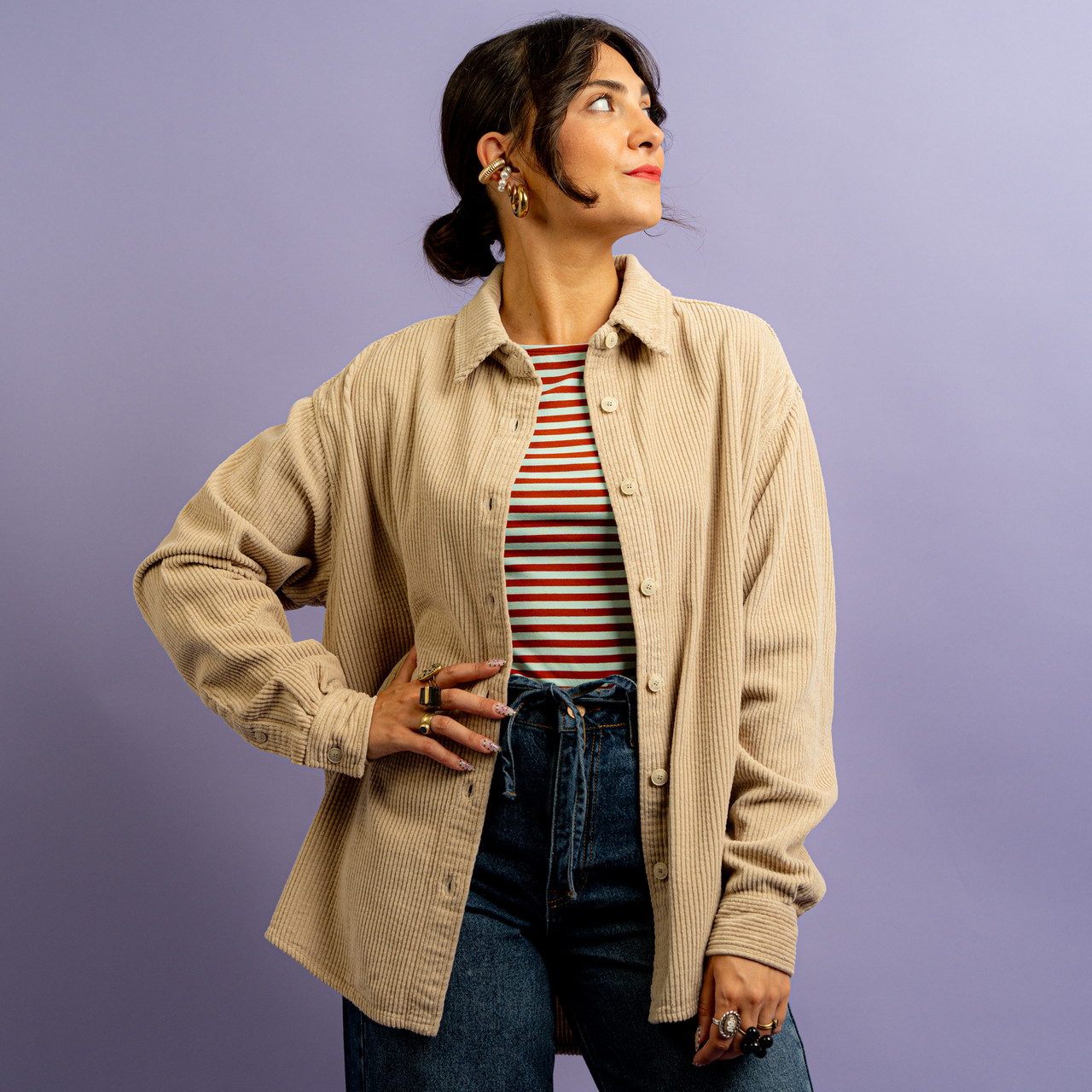 Camicia a coste beige -  - Le Conturbanti Concept Store