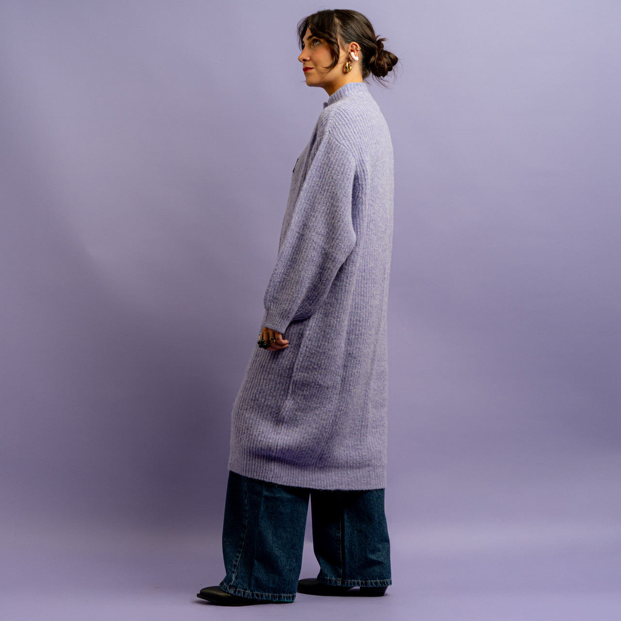 Cardigan lungo lilla -  - Le Conturbanti Concept Store