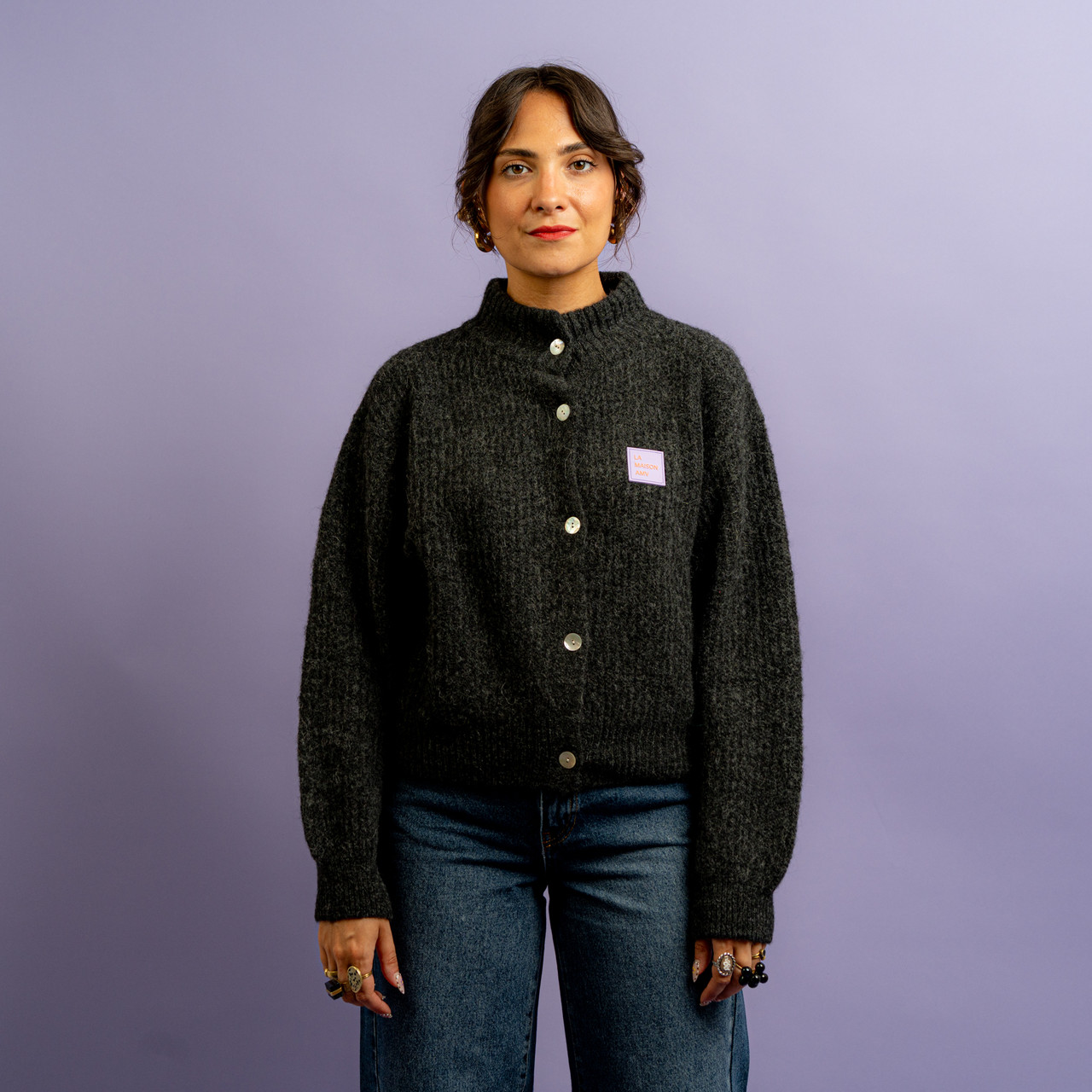 Cardigan corto antracite -  - Le Conturbanti Concept Store