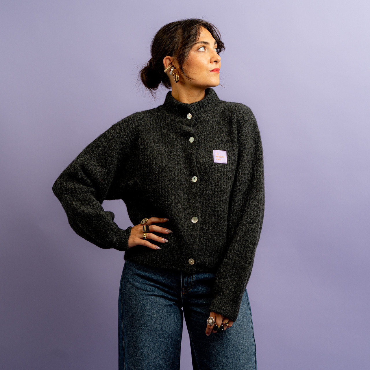 Cardigan corto antracite -  - Le Conturbanti Concept Store