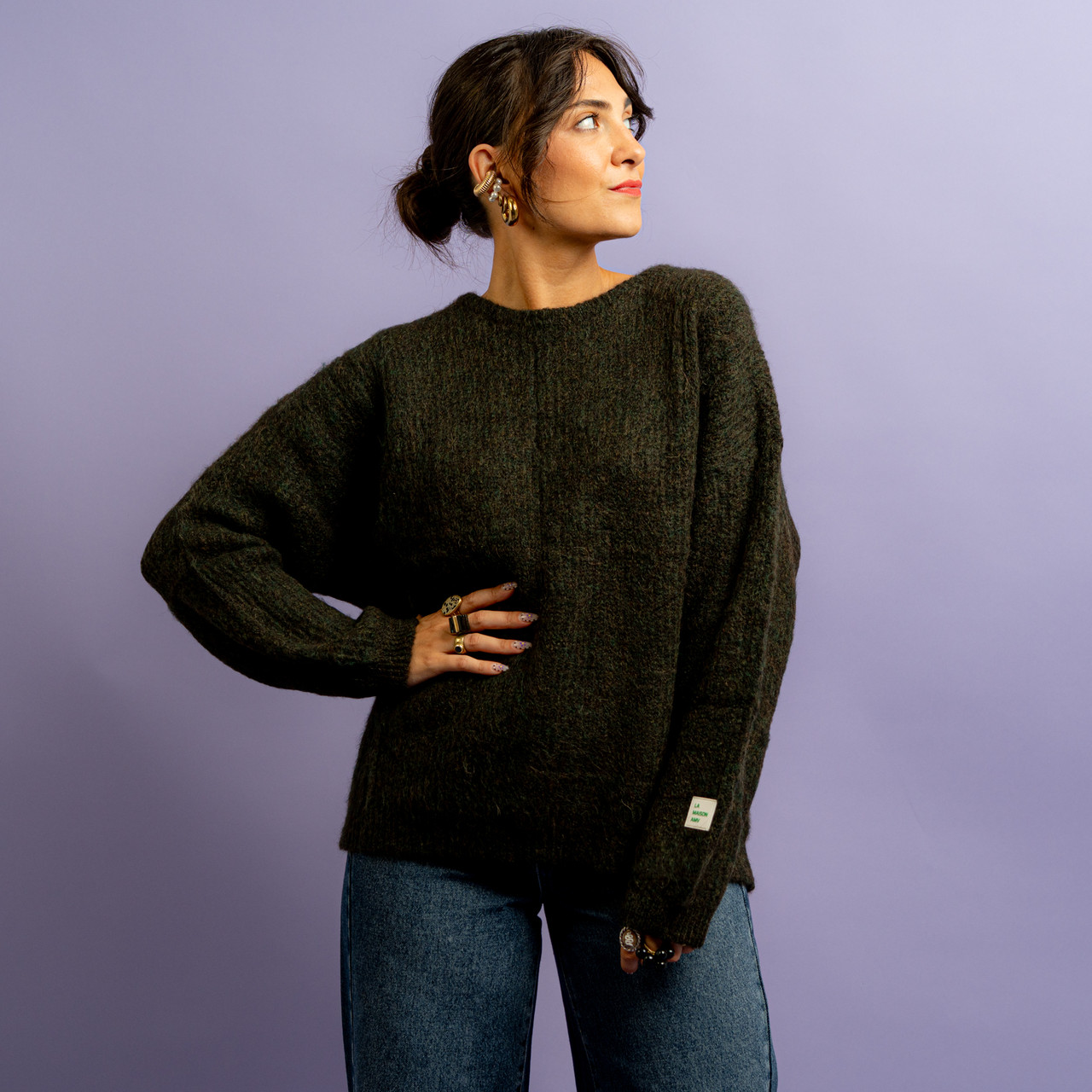 Maglione oversize verde scuro -  - Le Conturbanti Concept Store