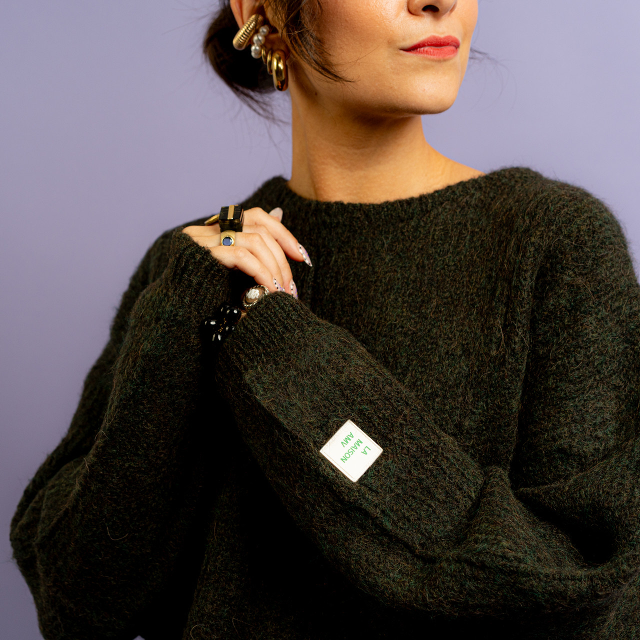 Maglione oversize verde scuro -  - Le Conturbanti Concept Store