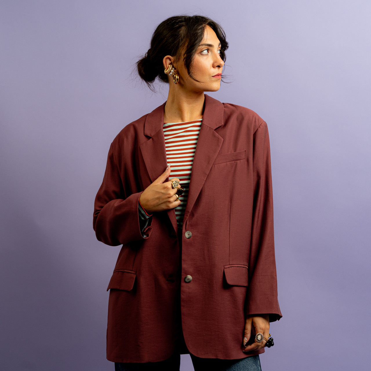 Blazer oversize vinaccia -  - Le Conturbanti Concept Store