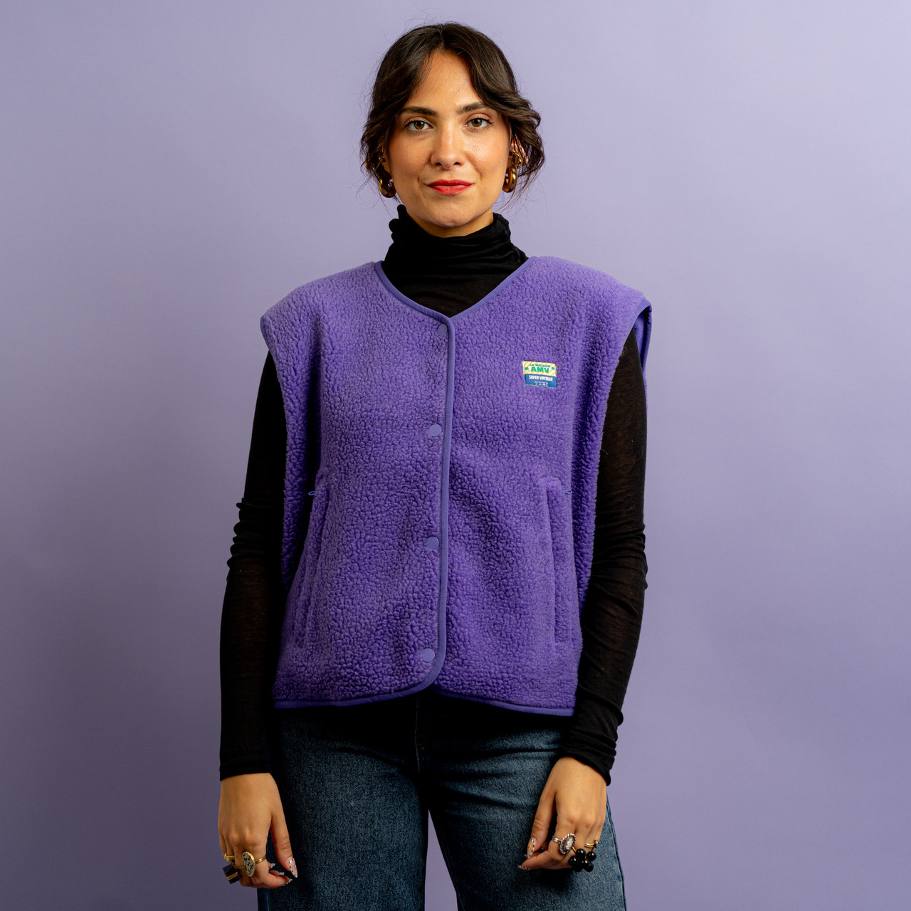 Gilet sherpa viola -  - Le Conturbanti Concept Store