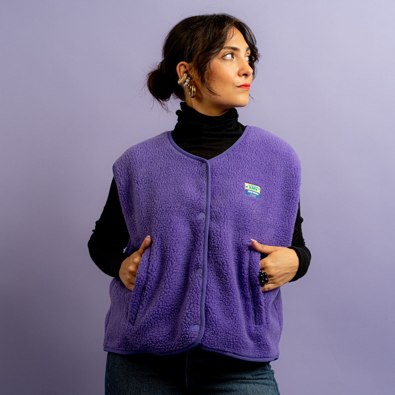 Gilet sherpa viola -  - Le Conturbanti Concept Store