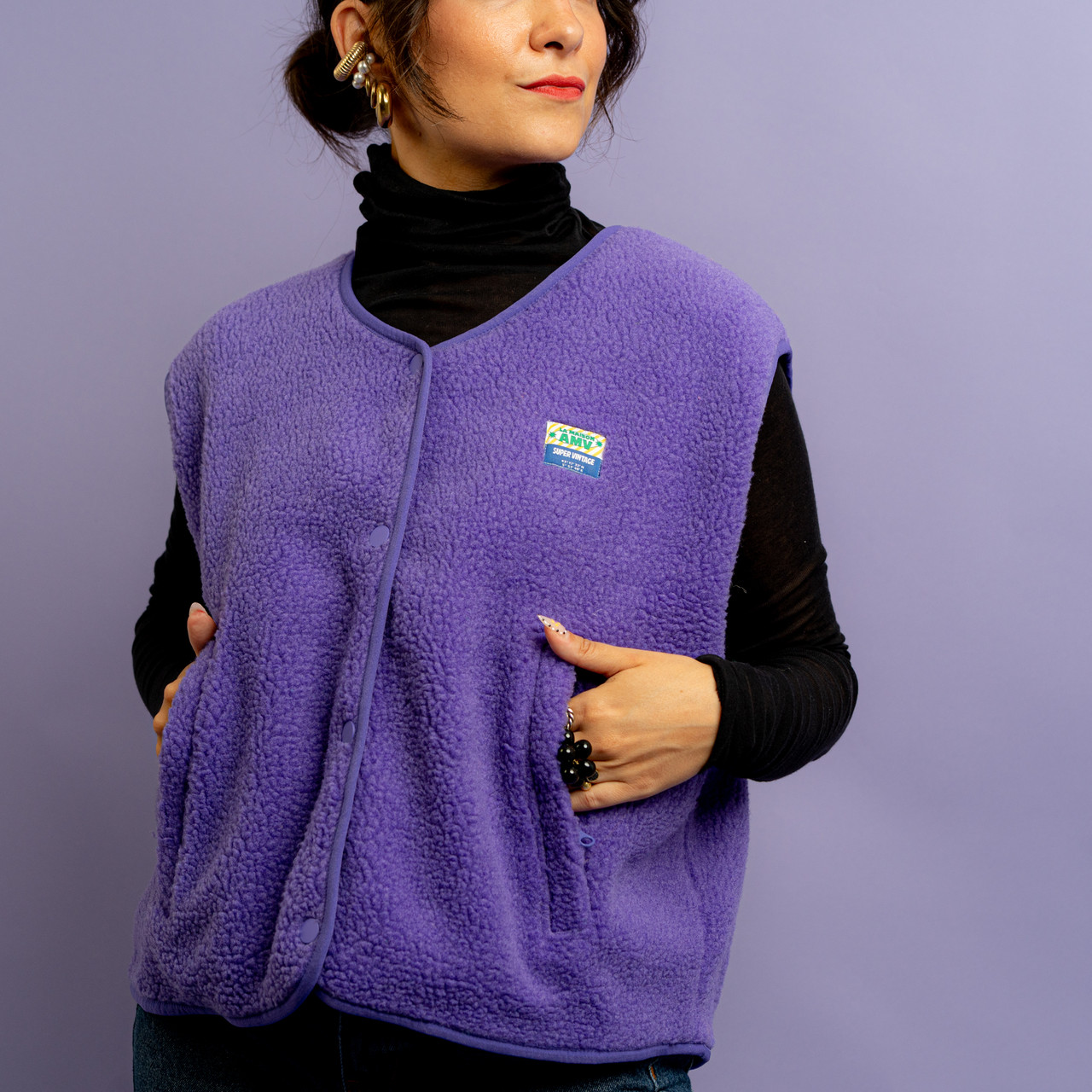 Gilet sherpa viola -  - Le Conturbanti Concept Store