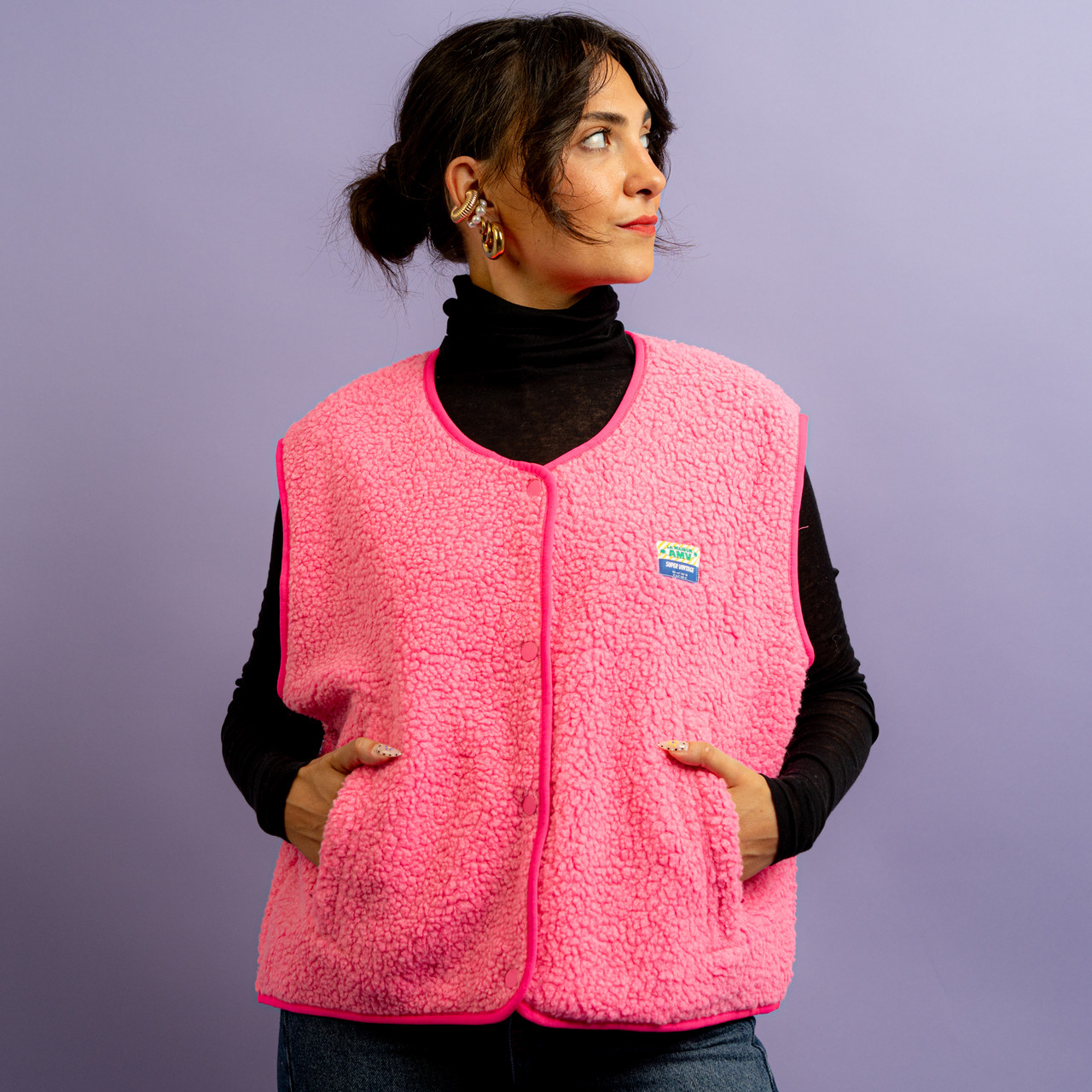 Gilet sherpa fucsia -  - Le Conturbanti Concept Store