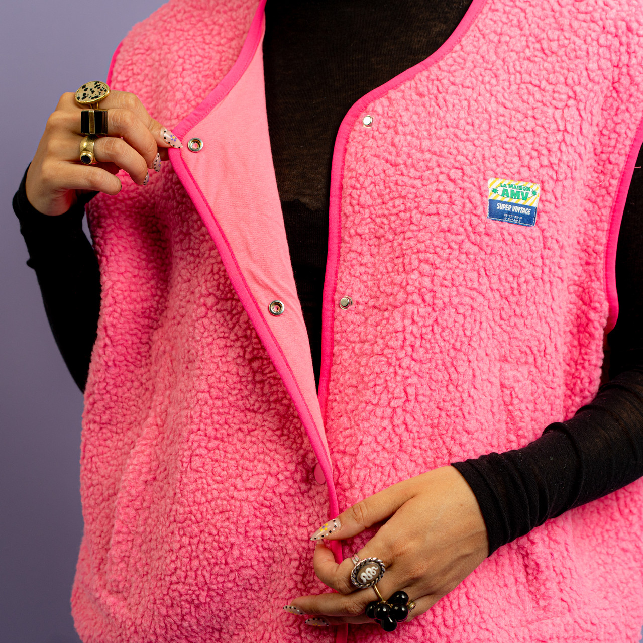 Gilet sherpa fucsia -  - Le Conturbanti Concept Store