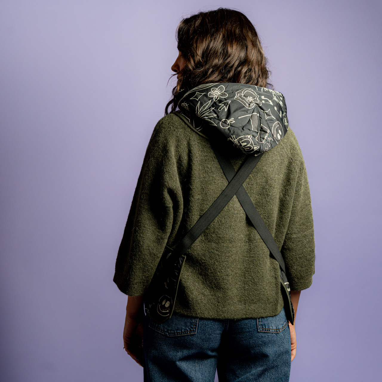 Gilet imbottito nero in fantasia -  - Le Conturbanti Concept Store