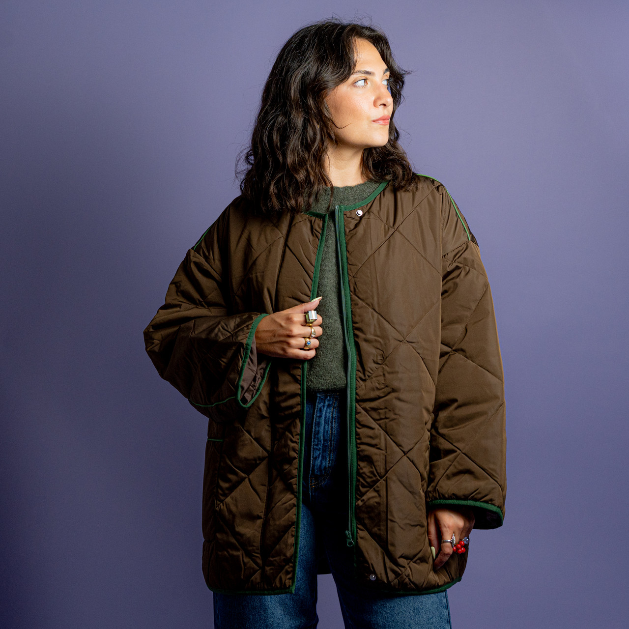 Piumino trapuntato marrone -  - Le Conturbanti Concept Store