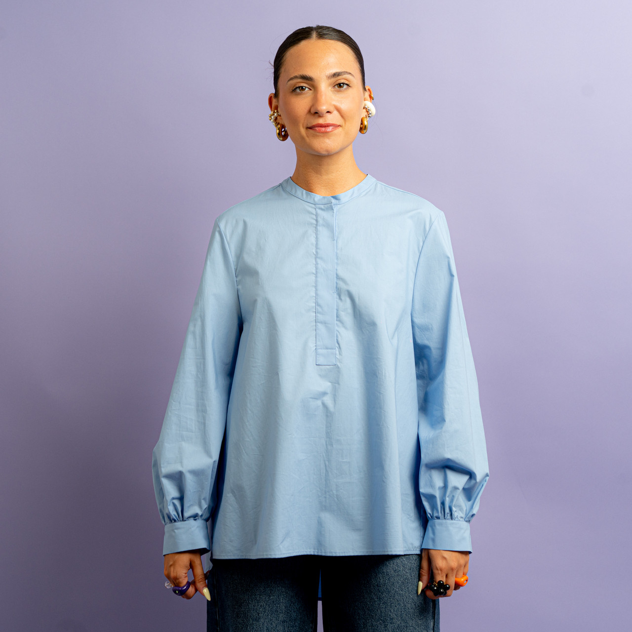 Blusa coreana azzurra -  - Le Conturbanti Concept Store