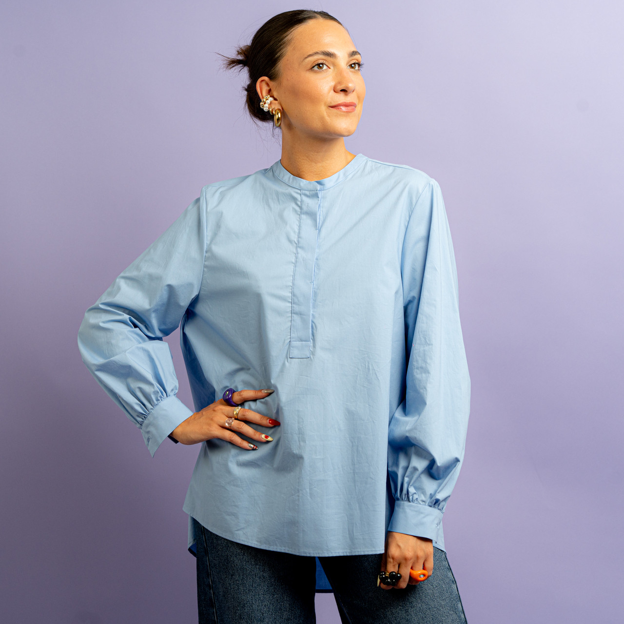 Blusa coreana azzurra -  - Le Conturbanti Concept Store