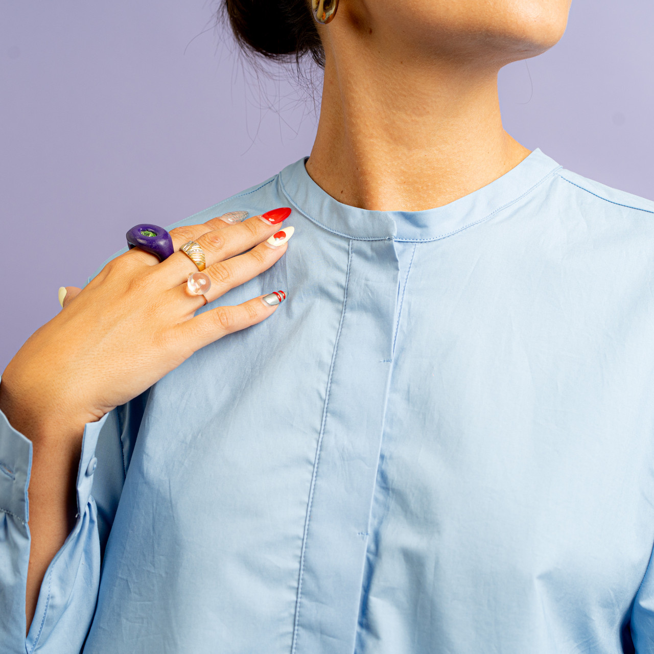 Blusa coreana azzurra -  - Le Conturbanti Concept Store