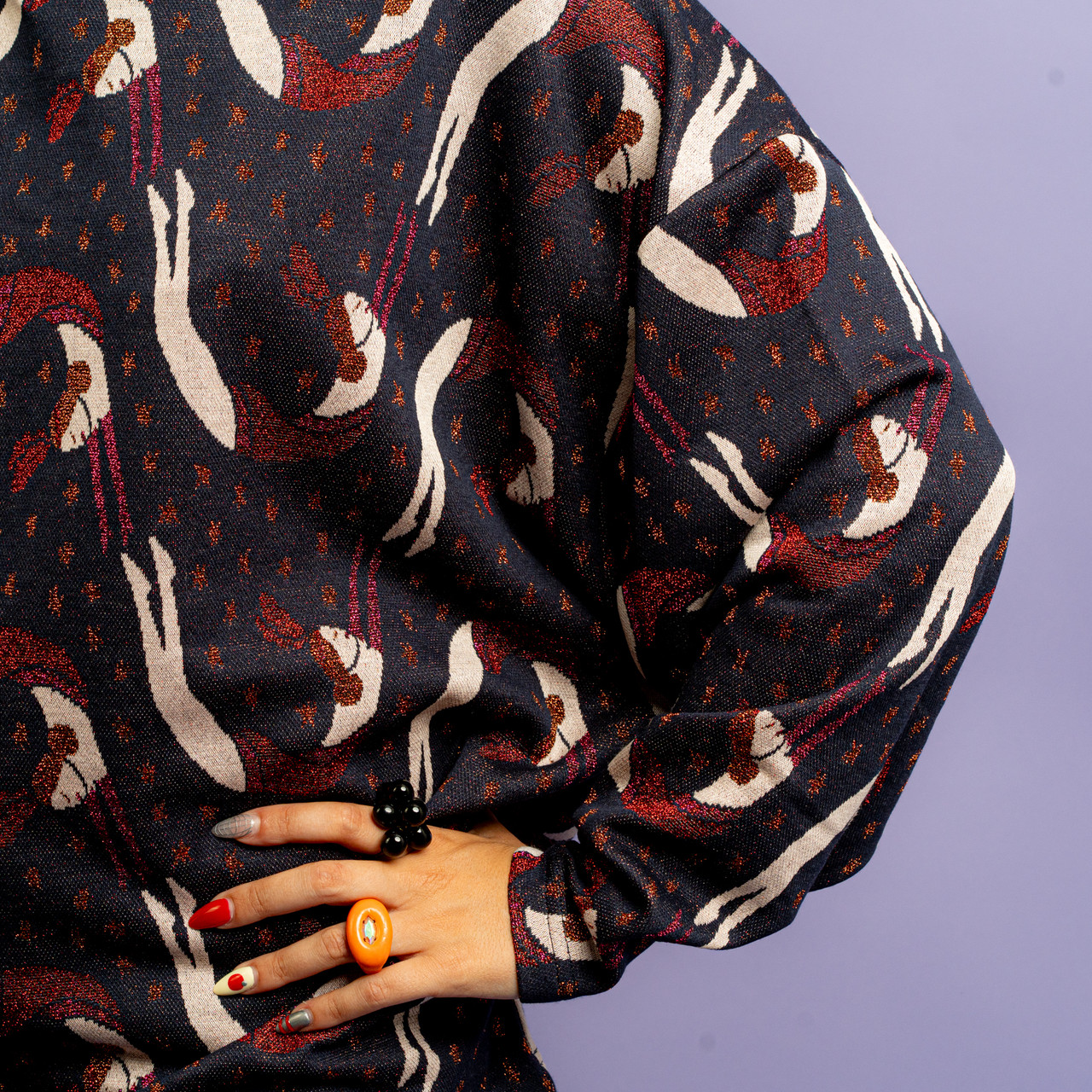 Maglia collo alto ballerine blu -  - Le Conturbanti Concept Store