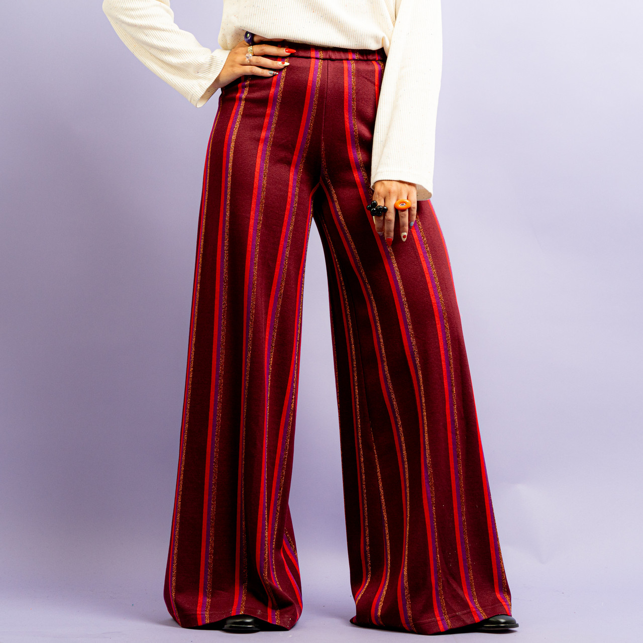 Pantaloni a righe rosse e viola -  - Le Conturbanti Concept Store