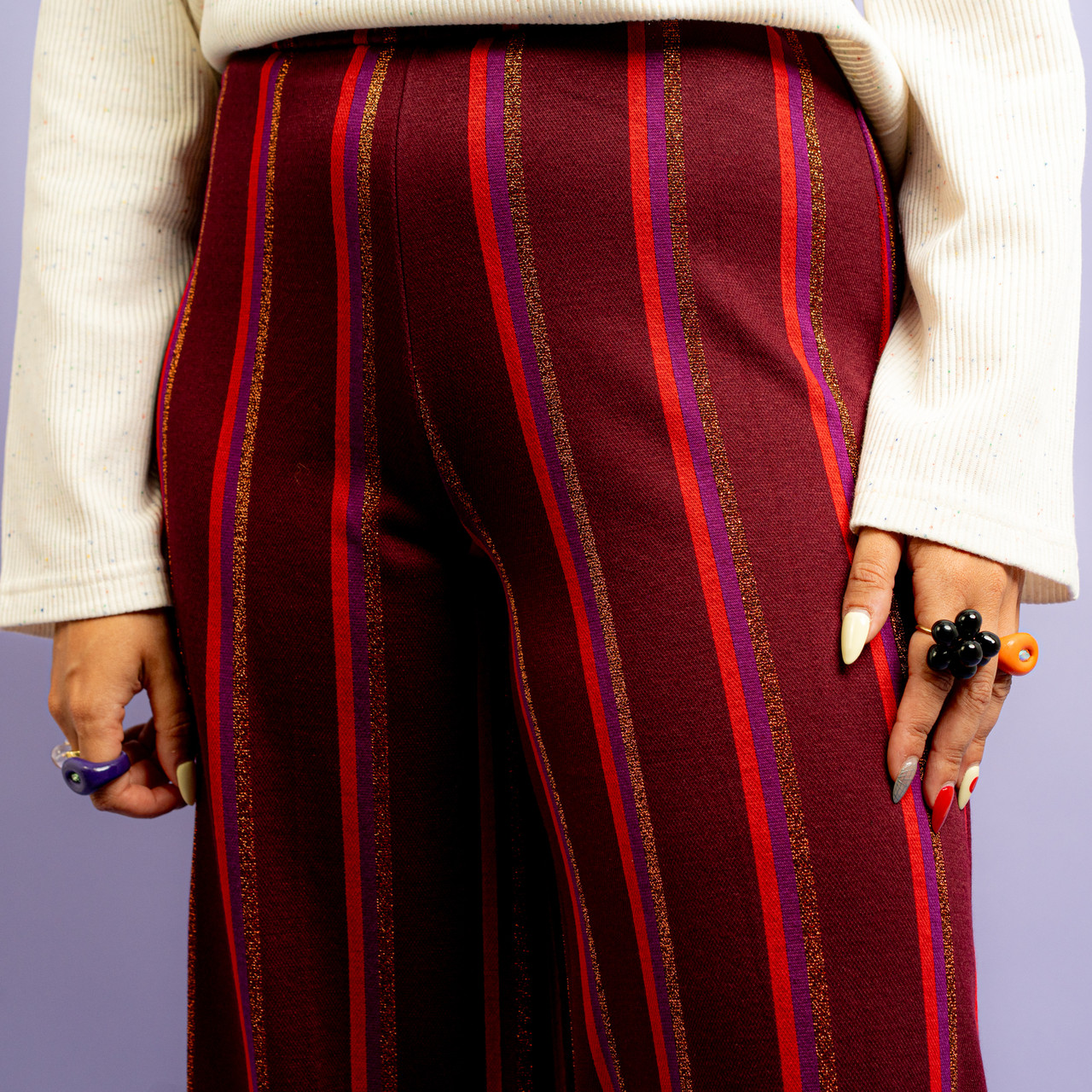 Pantaloni a righe rosse e viola -  - Le Conturbanti Concept Store