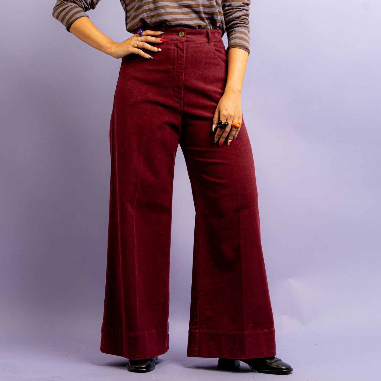 Pantaloni a palazzo bordeaux -  - Le Conturbanti Concept Store