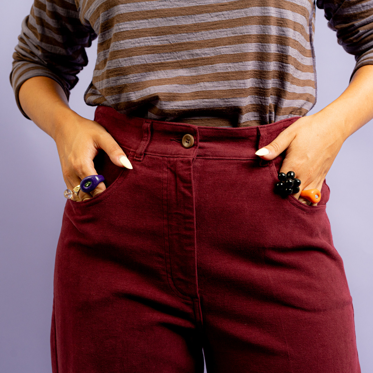 Pantaloni a palazzo bordeaux -  - Le Conturbanti Concept Store