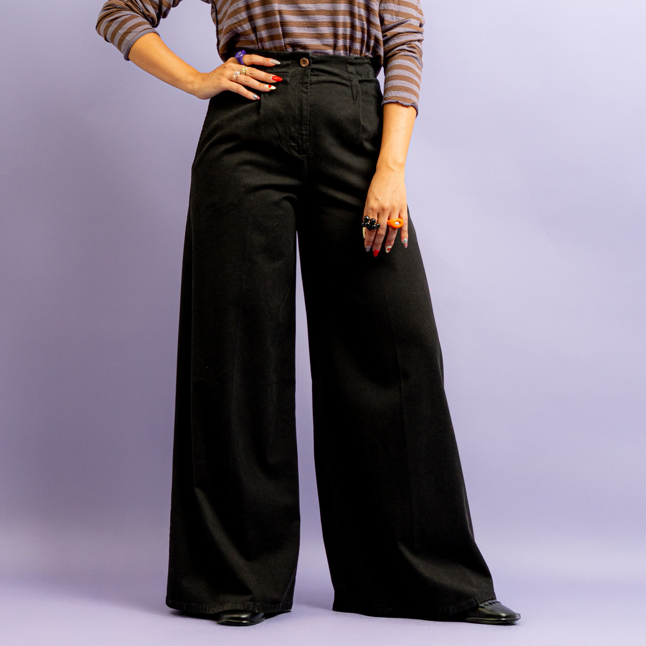 Pantalone a palazzo nero -  - Le Conturbanti Concept Store