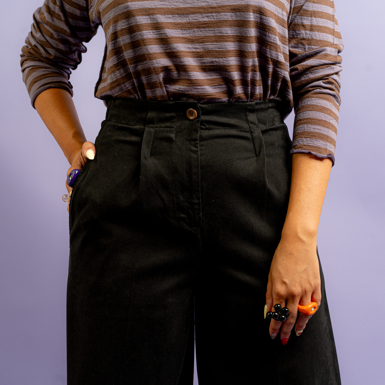 Pantalone a palazzo nero -  - Le Conturbanti Concept Store
