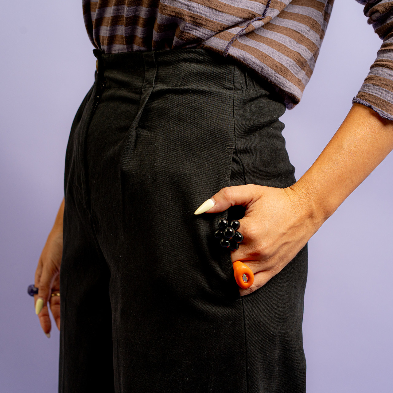 Pantalone a palazzo nero -  - Le Conturbanti Concept Store