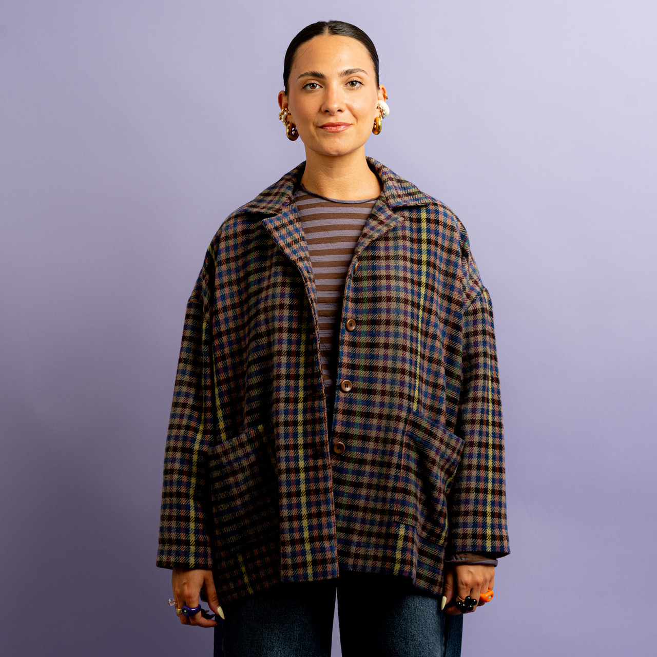 Giacca check multicolor -  - Le Conturbanti Concept Store