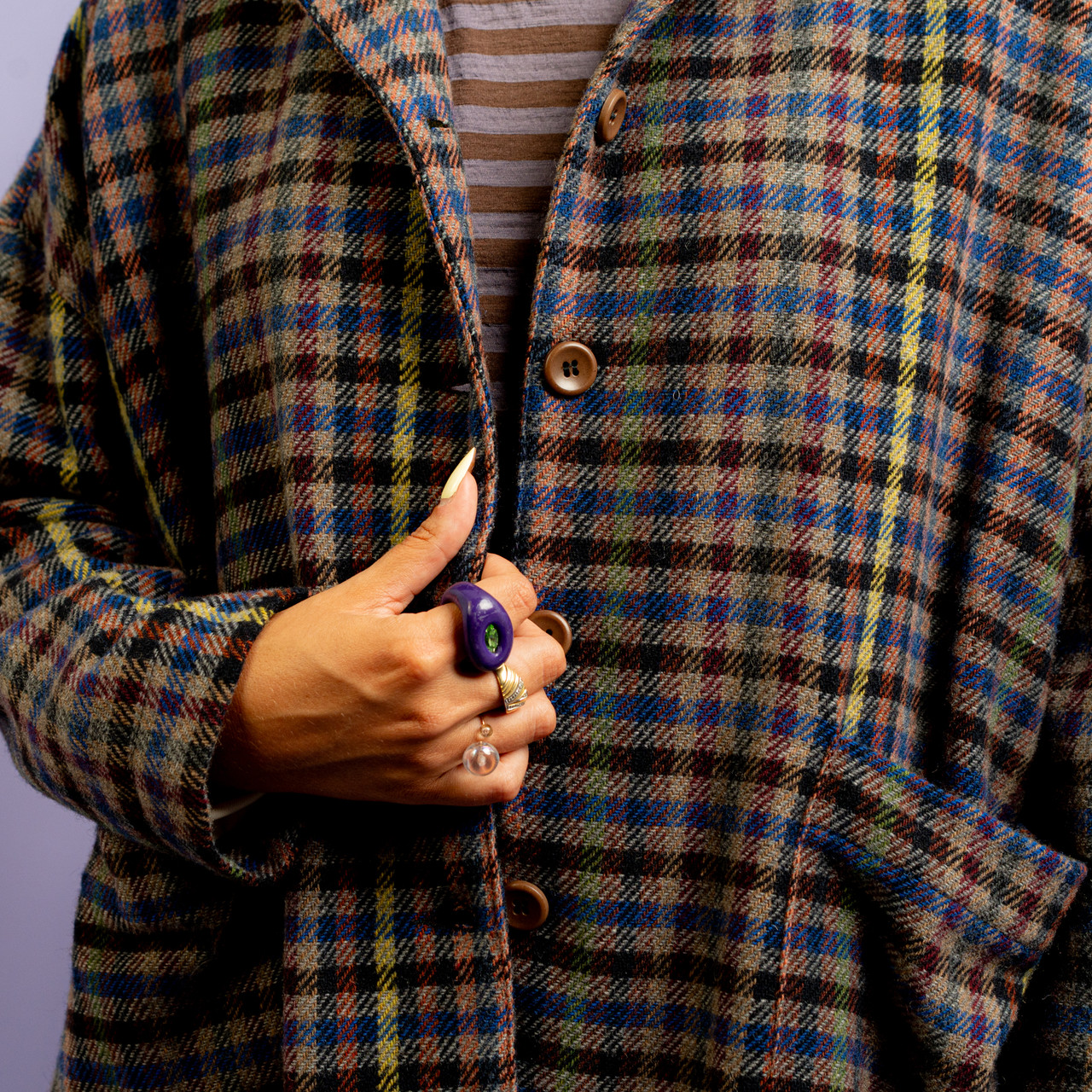 Giacca check multicolor -  - Le Conturbanti Concept Store