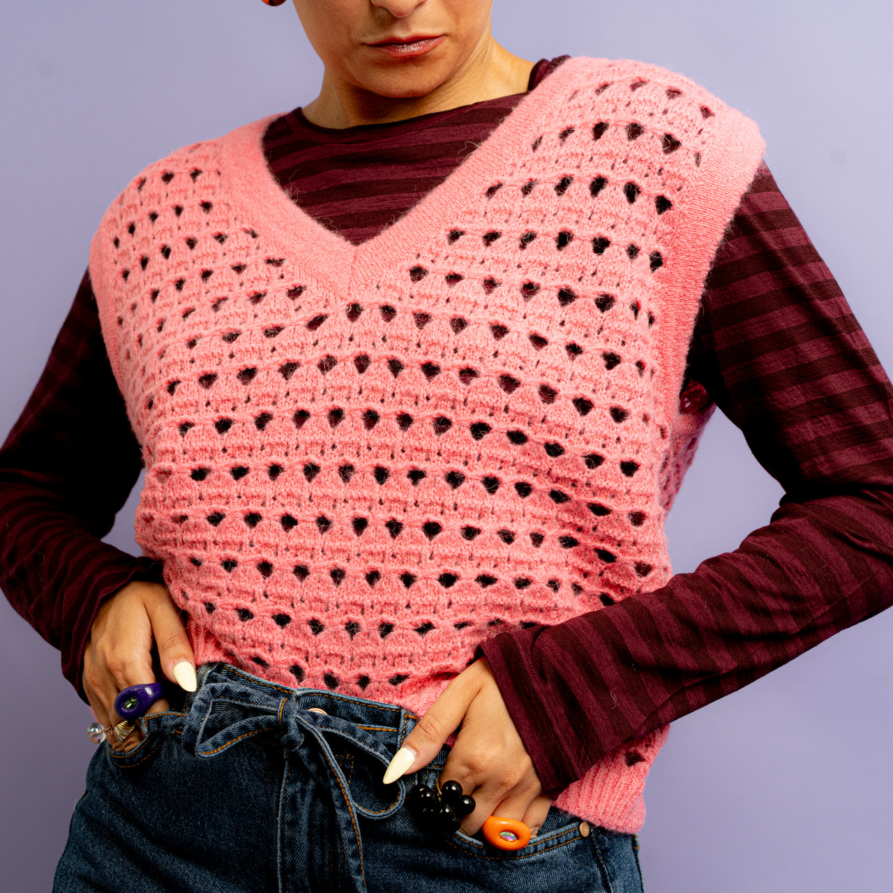 Gilet traforato rosa -  - Le Conturbanti Concept Store