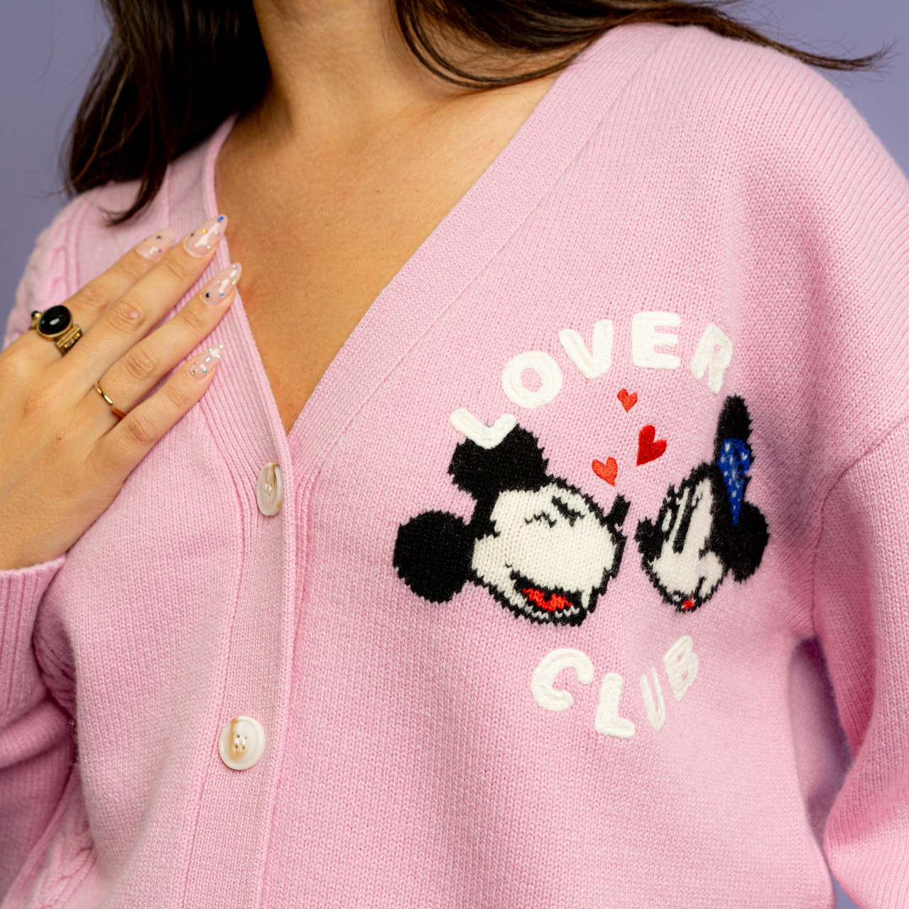 Cardigan rosa Mickey Mouse -  - Le Conturbanti Concept Store