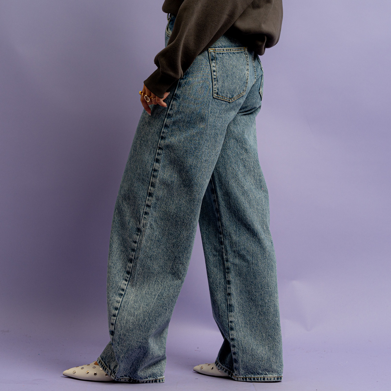 Jeans balloon effetto slavato -  - Le Conturbanti Concept Store