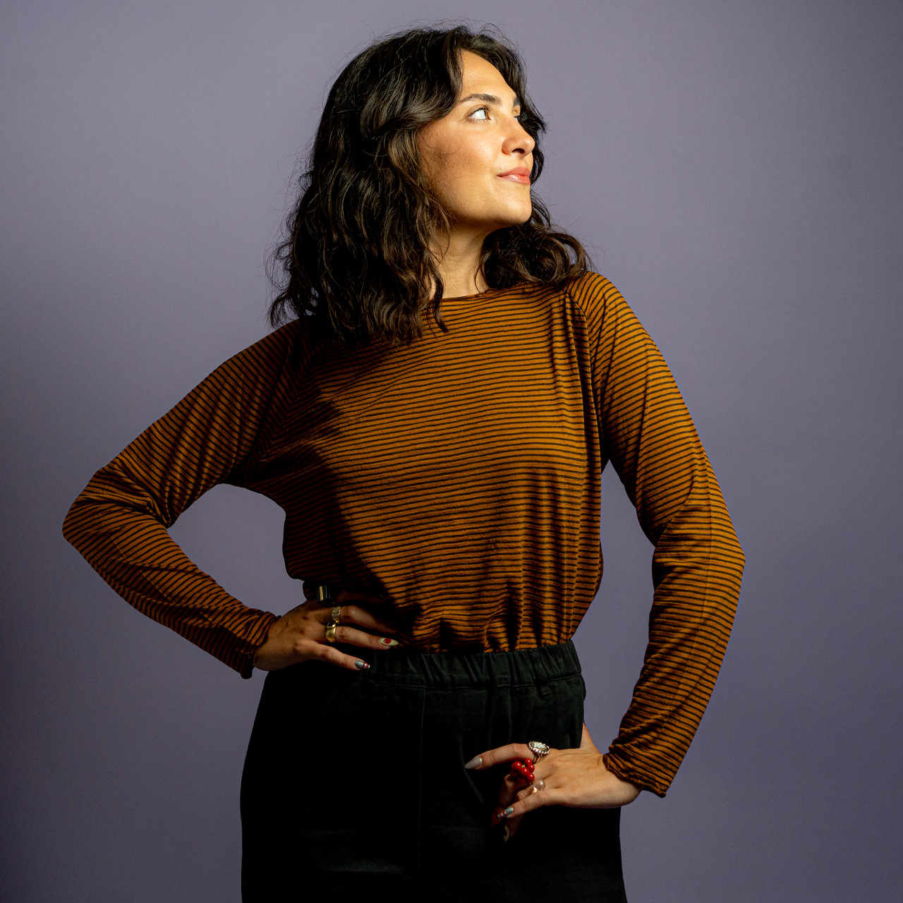 Maglia morbida senape a righe -  - Le Conturbanti Concept Store