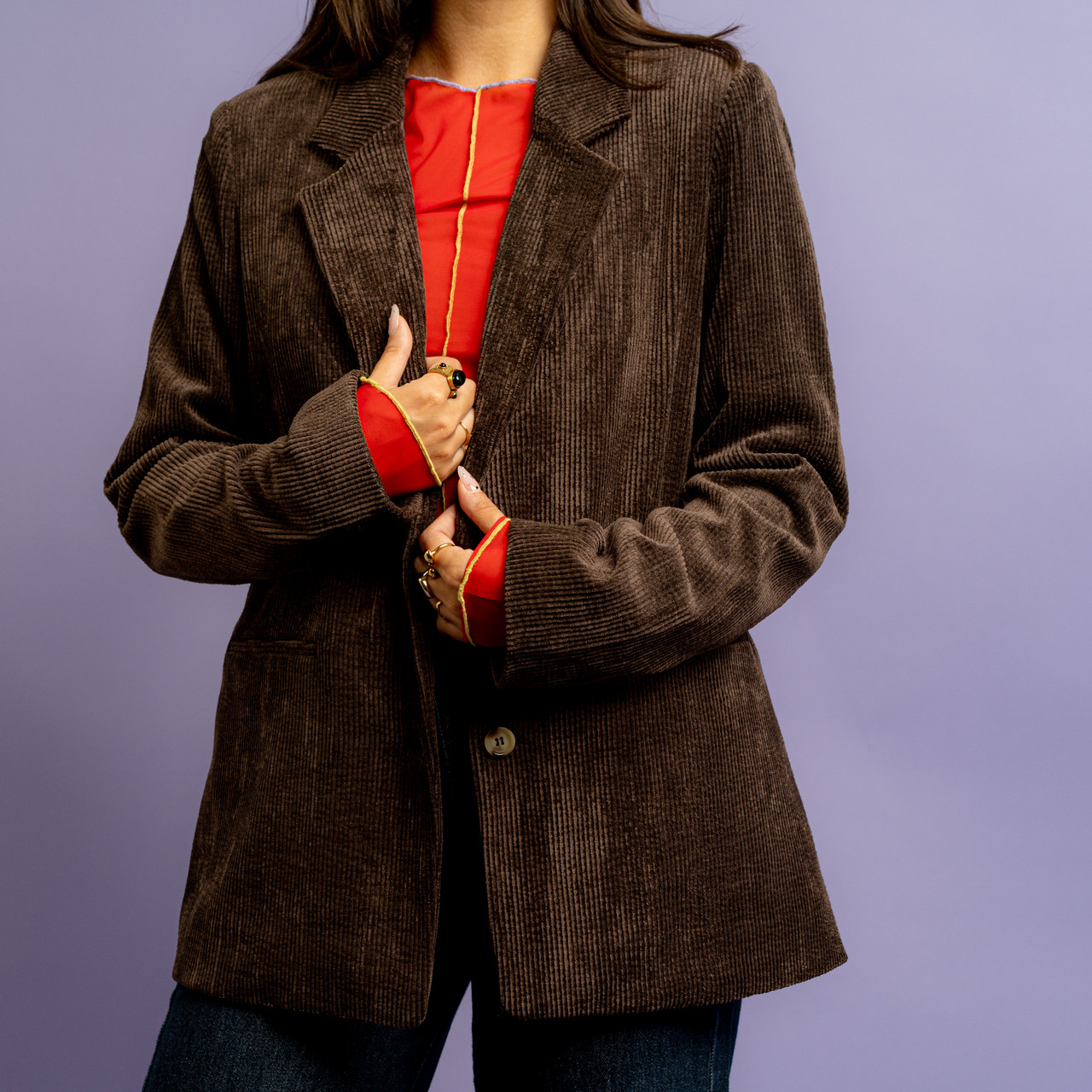 Blazer in velluto marrone -  - Le Conturbanti Concept Store