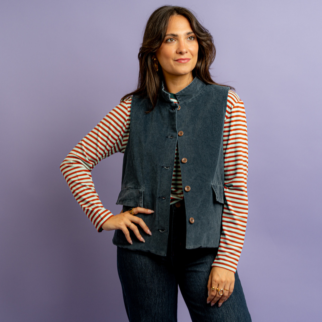 Gilet imbottito blu jeans -  - Le Conturbanti Concept Store