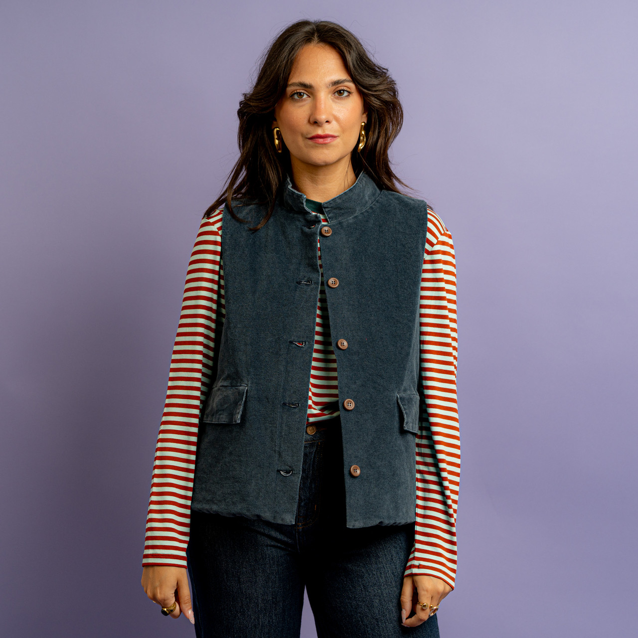 Gilet imbottito blu jeans -  - Le Conturbanti Concept Store