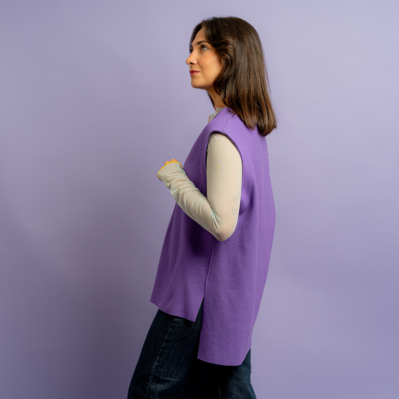 Gilet oversize viola -  - Le Conturbanti Concept Store