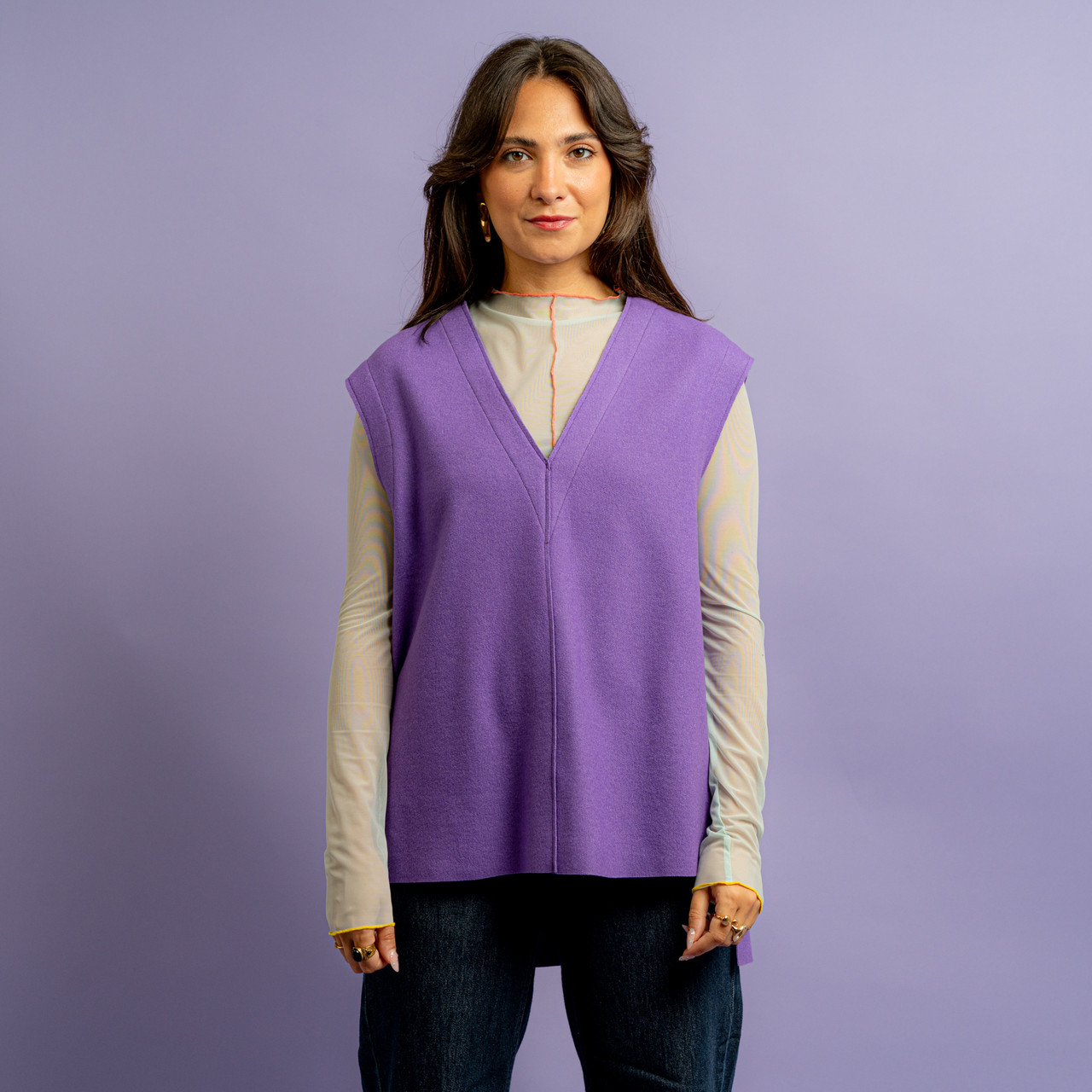 Gilet oversize viola -  - Le Conturbanti Concept Store
