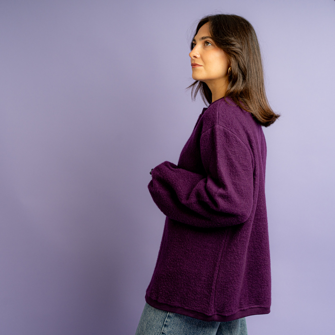 Cardigan in bamboo viola -  - Le Conturbanti Concept Store