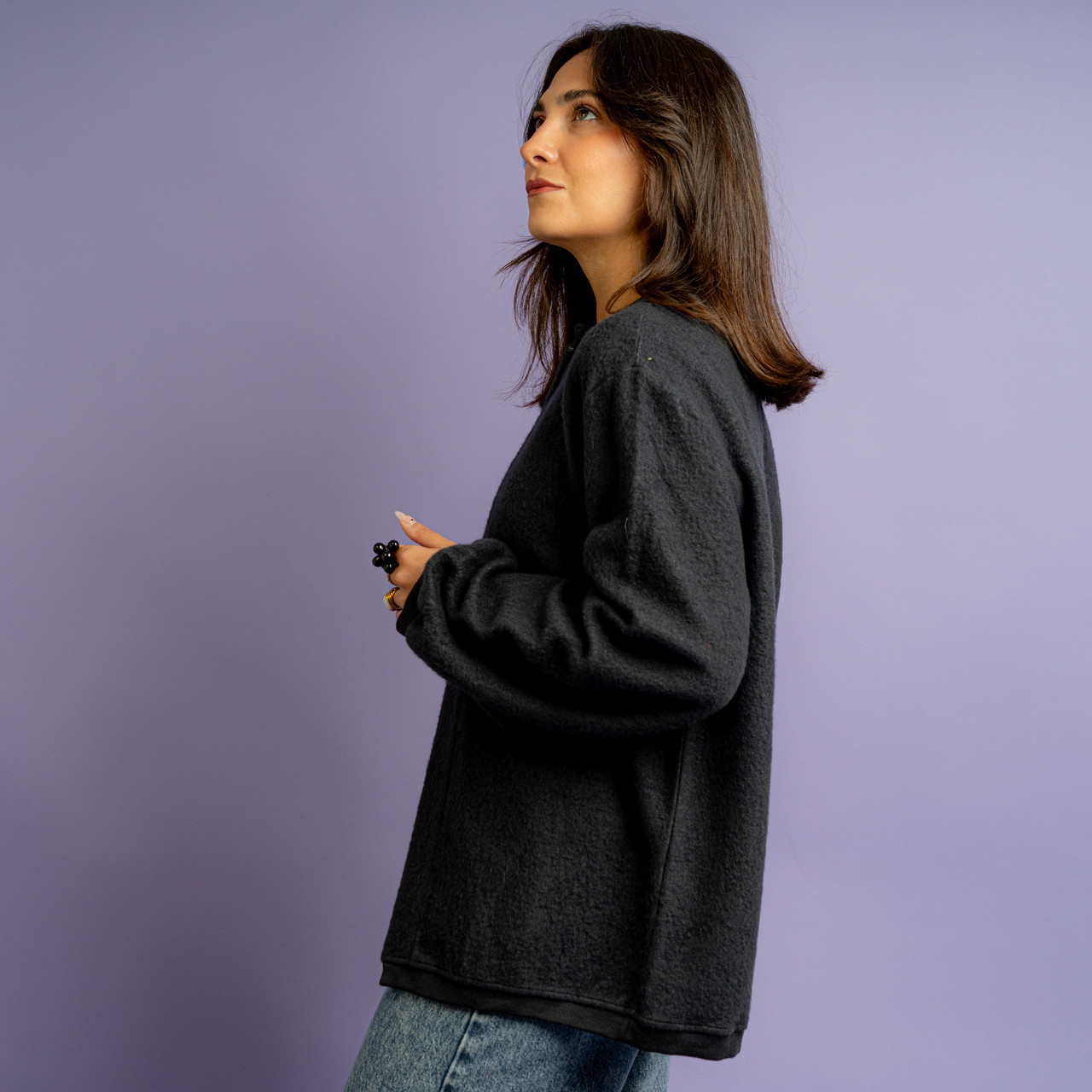 Cardigan in bamboo grigio antracite -  - Le Conturbanti Concept Store