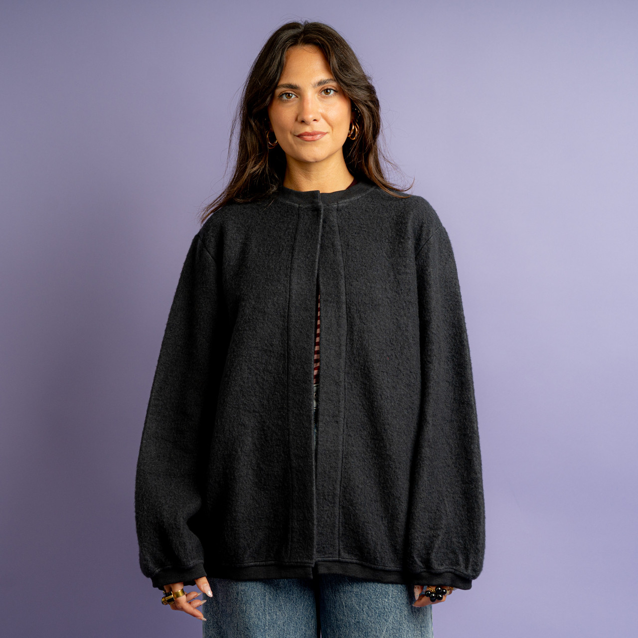 Cardigan in bamboo grigio antracite -  - Le Conturbanti Concept Store