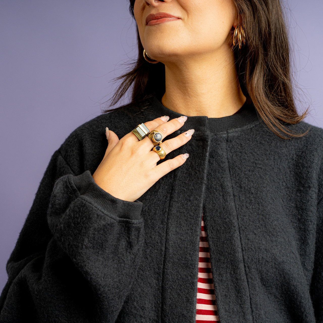 Cardigan in bamboo grigio antracite -  - Le Conturbanti Concept Store