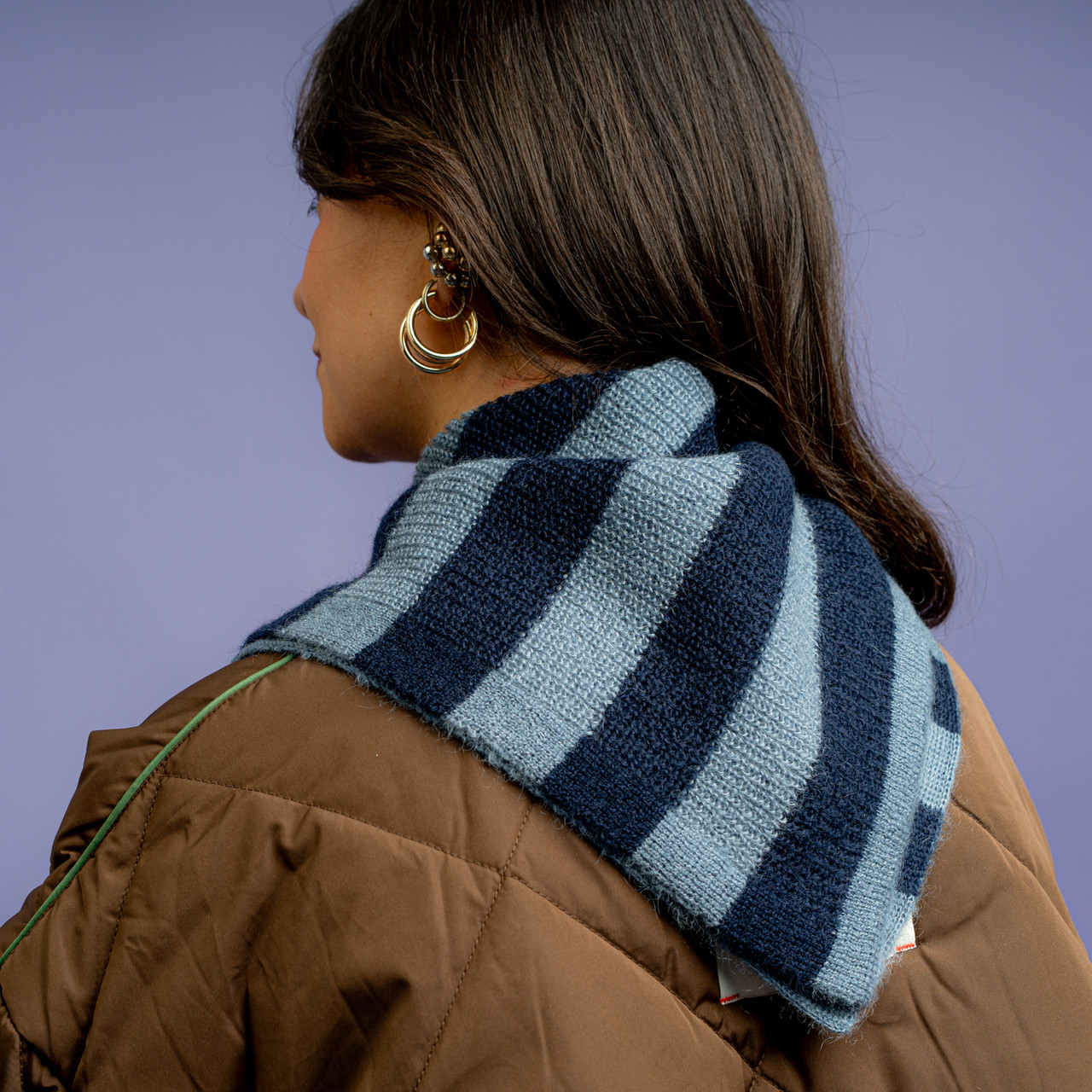 Sciarpa a righe azzurre e blu -  - Le Conturbanti Concept Store