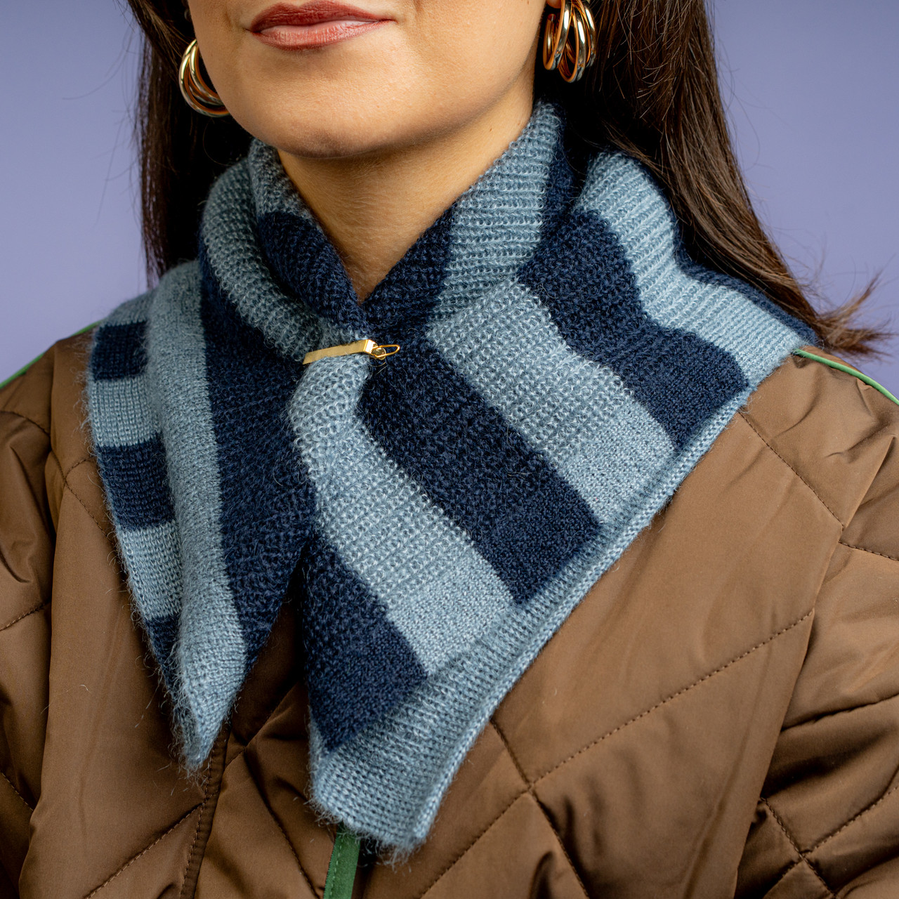 Sciarpa a righe azzurre e blu -  - Le Conturbanti Concept Store