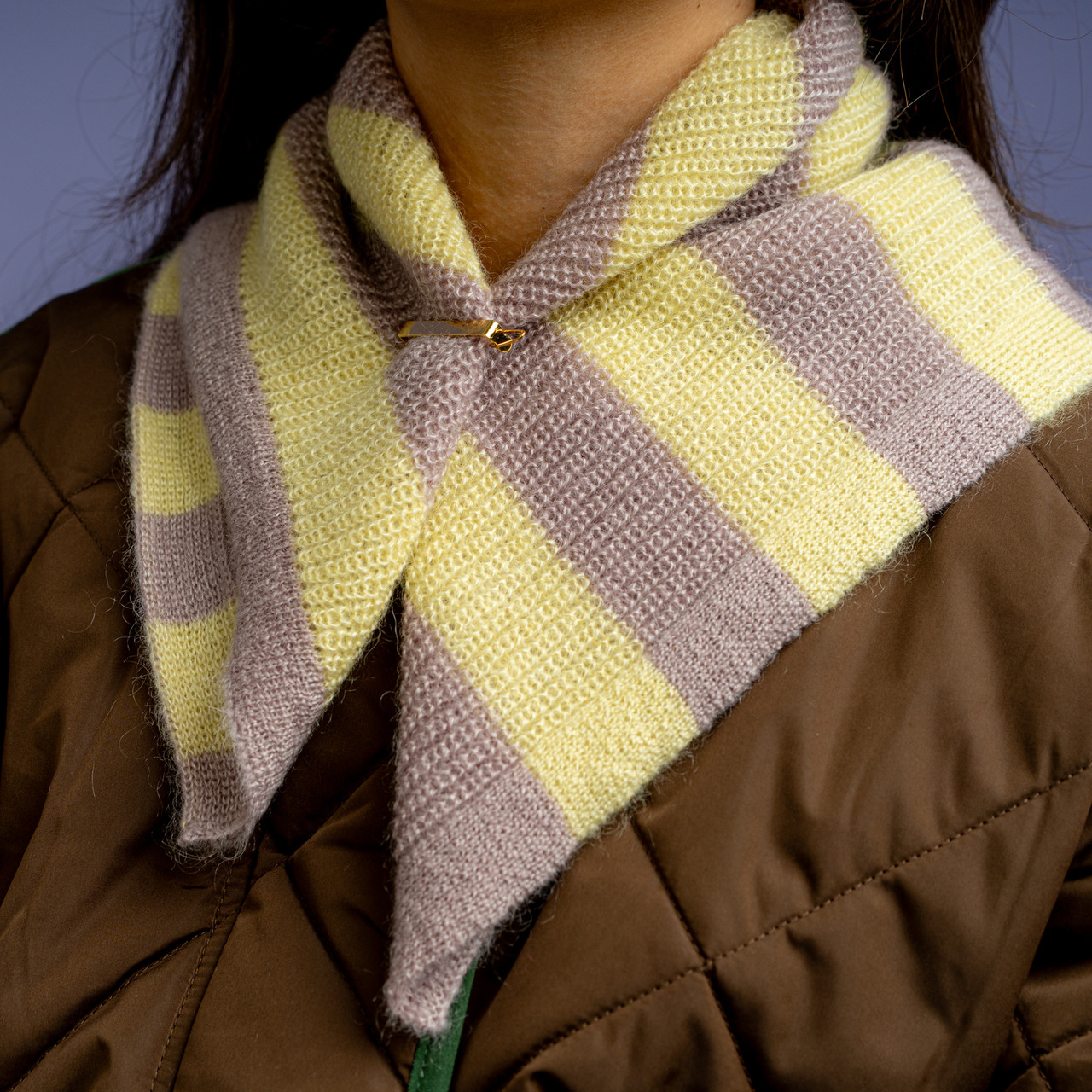 Sciarpa a righe gialle e lilla -  - Le Conturbanti Concept Store