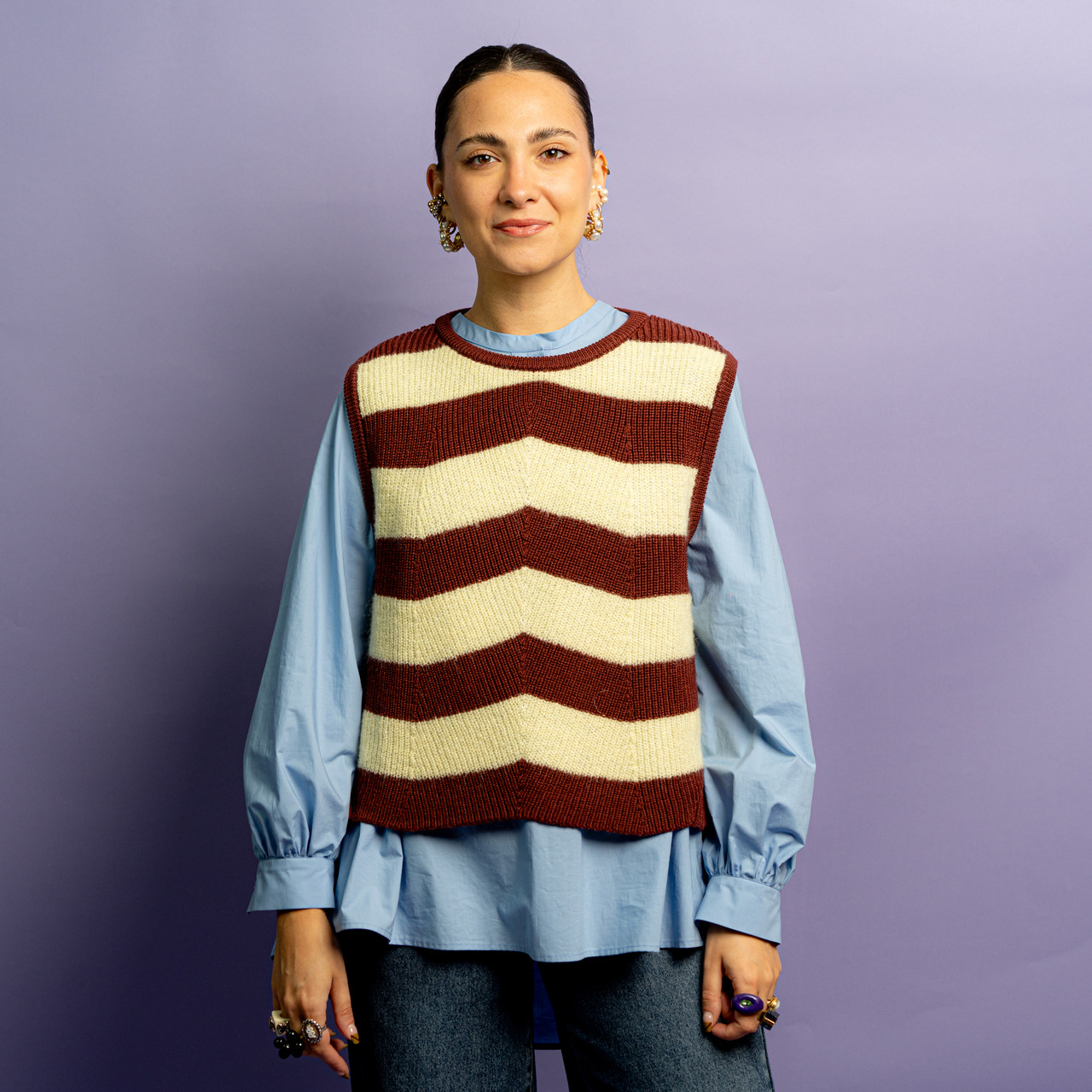 Gilet a righe giallo e bordeaux -  - Le Conturbanti Concept Store