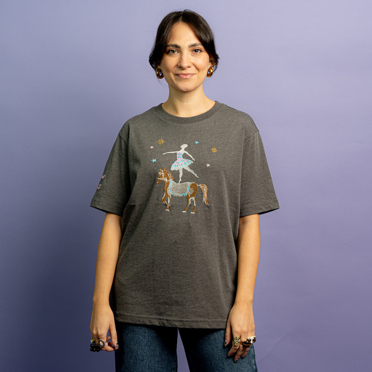 T-shirt ballerina grigia -  - Le Conturbanti Concept Store