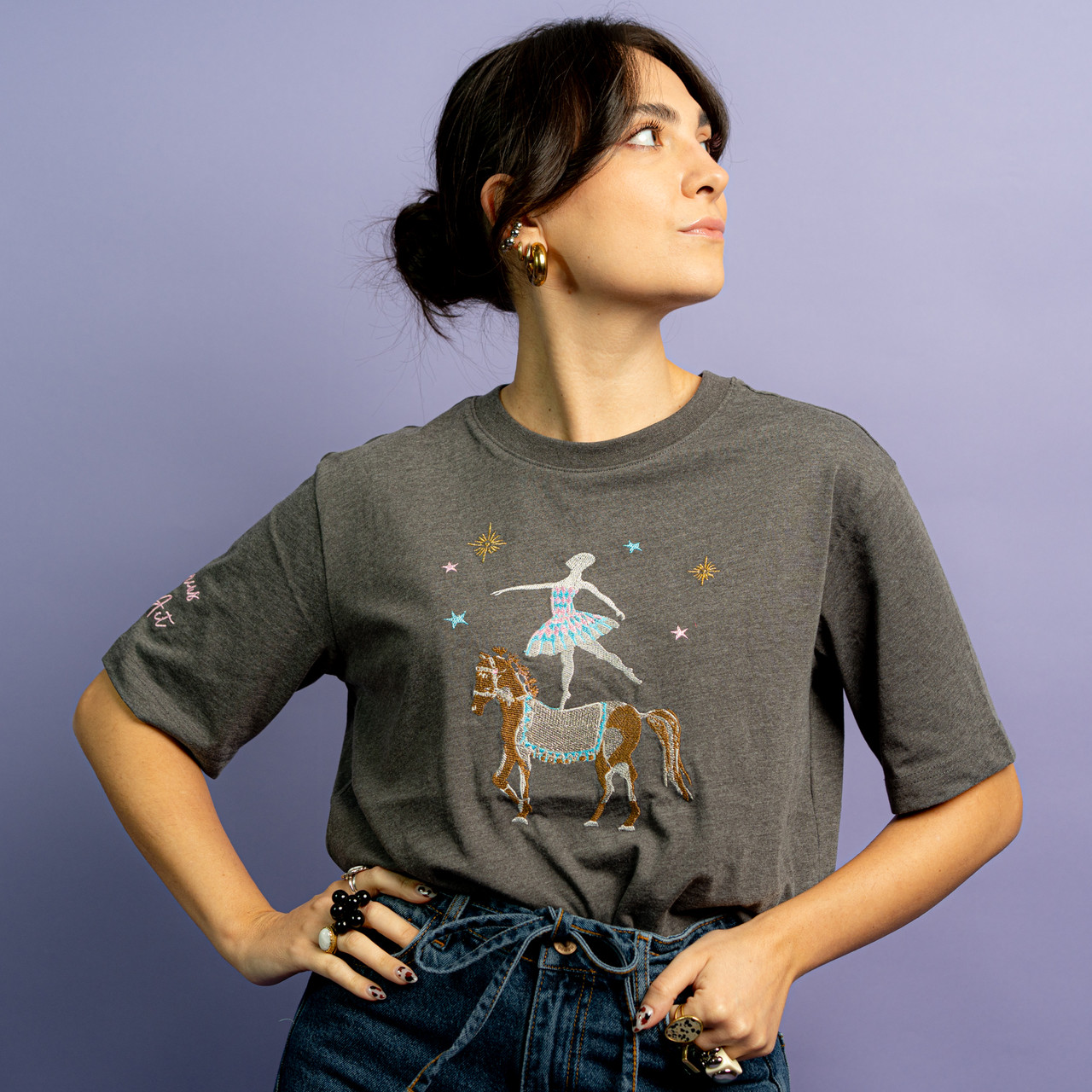 T-shirt ballerina grigia -  - Le Conturbanti Concept Store