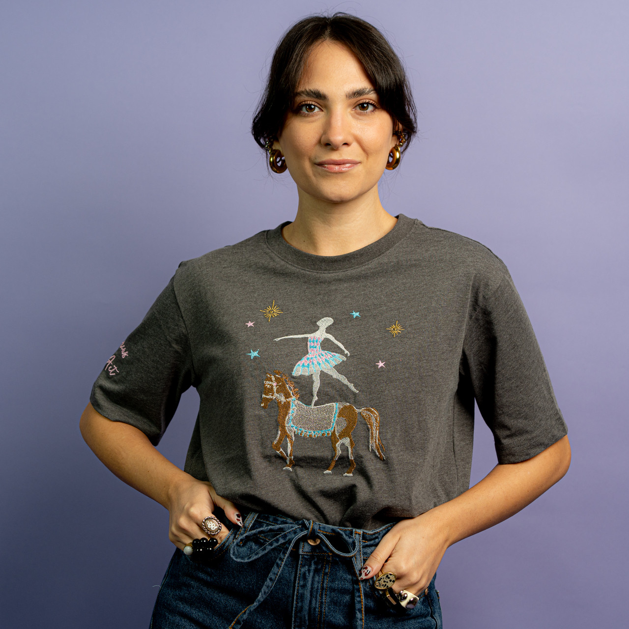 T-shirt ballerina grigia -  - Le Conturbanti Concept Store