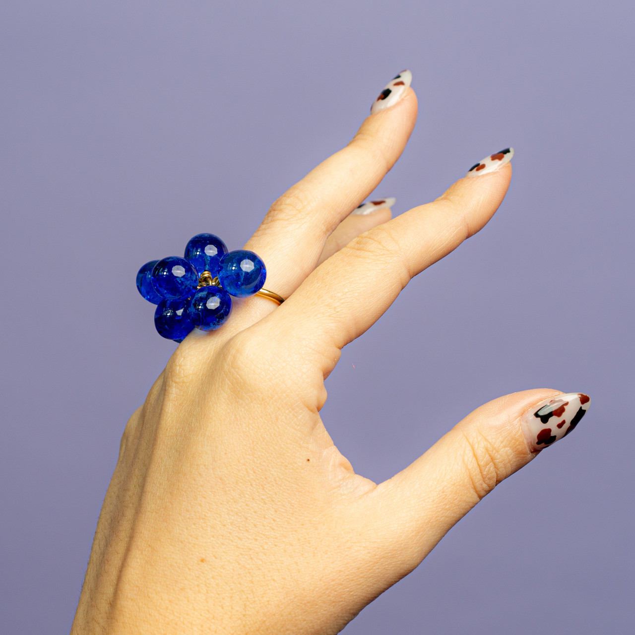 Anello grappolo blu trasparente -  - Le Conturbanti Concept Store